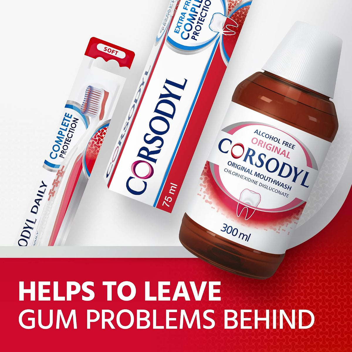 Corsodyl Original Mouthwash, Gum Disease Treatment, Alcohol Free, 300 ml