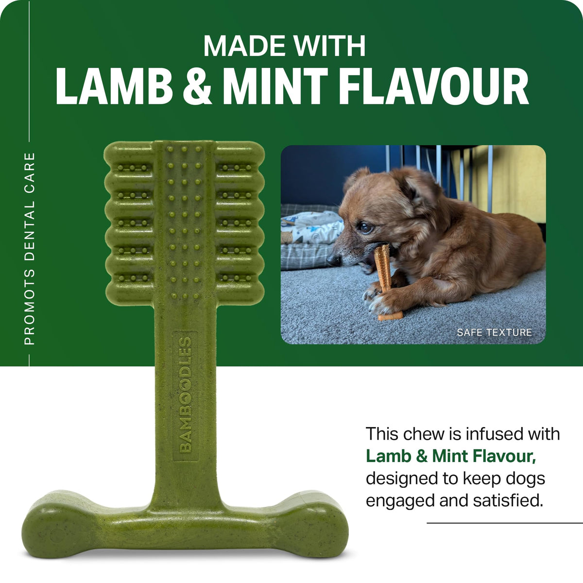 Bamboodles T-Bone Dog Chew Toy – Small | Chicken Flavour | Long Lasting Chew toy for Small Dogs | Durable Chew Toy to Satisfy Chewing Instincts