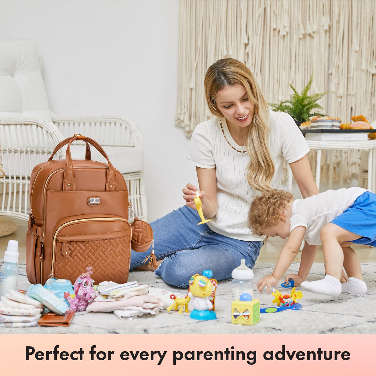 Dikaslon Baby Changing Bags Backpack, Large Baby Bag, 19 Pockets, Outdoors