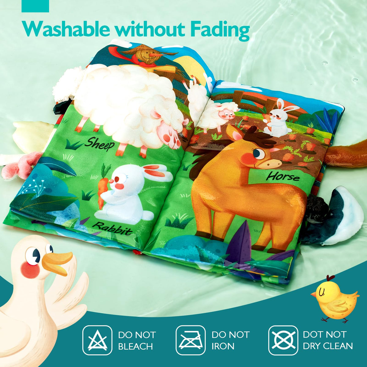 hahaland Baby Books 0-6 Months Infant Tummy Time Toys High Contrast