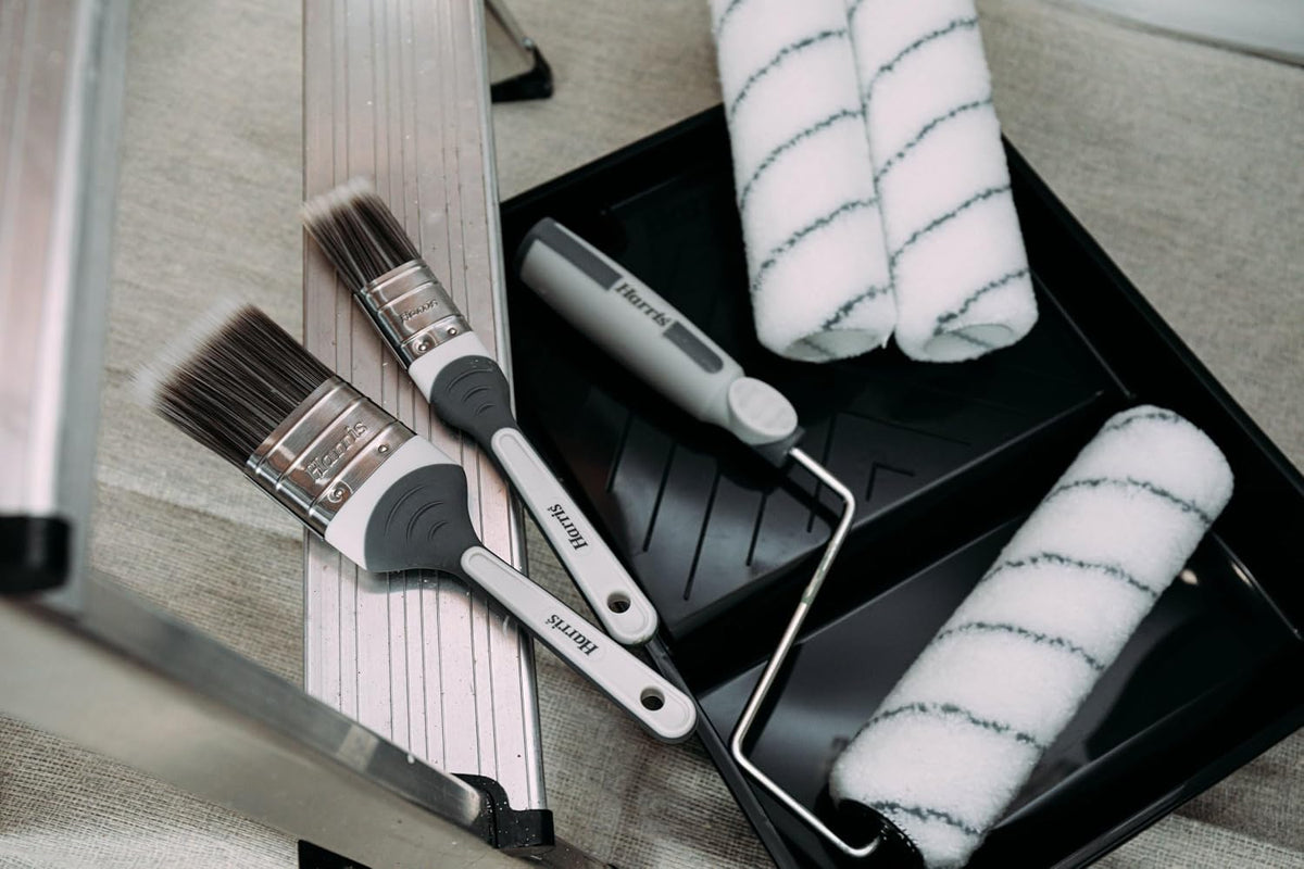 Harris Seriously Good Walls & Ceilings Decorating Kit, 7 Pieces, Roller, Brushes, Tray