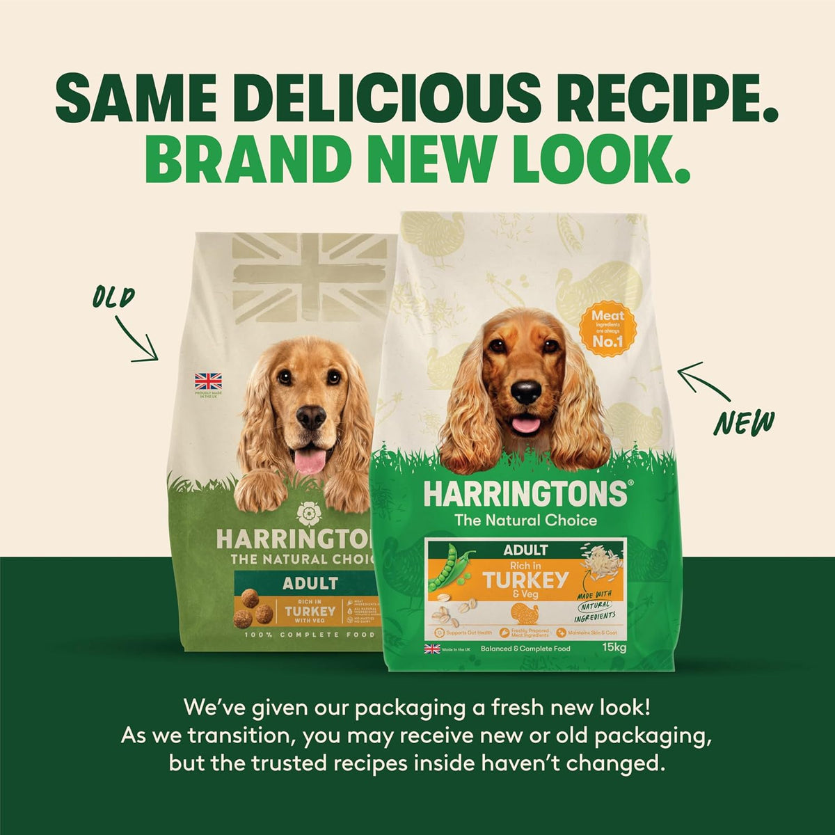 Harringtons Complete Dry Adult Dog Food Turkey & Veg 15kg