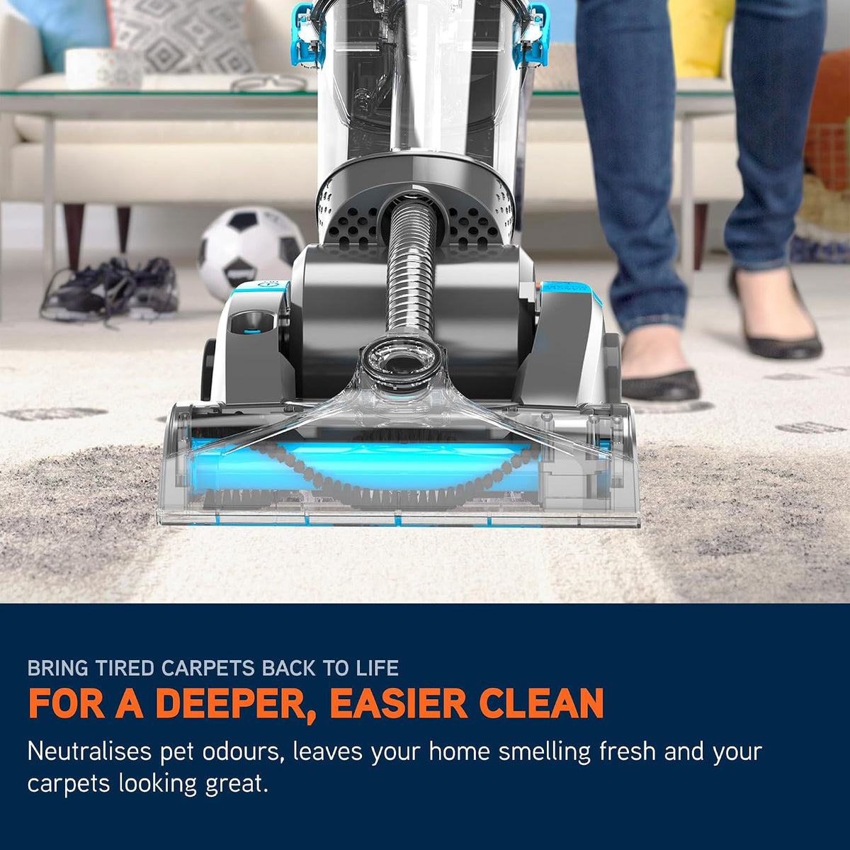 Vax Dual Power Pet Advance Upright Carpet & Upholstery Cleaner ECR2V1P