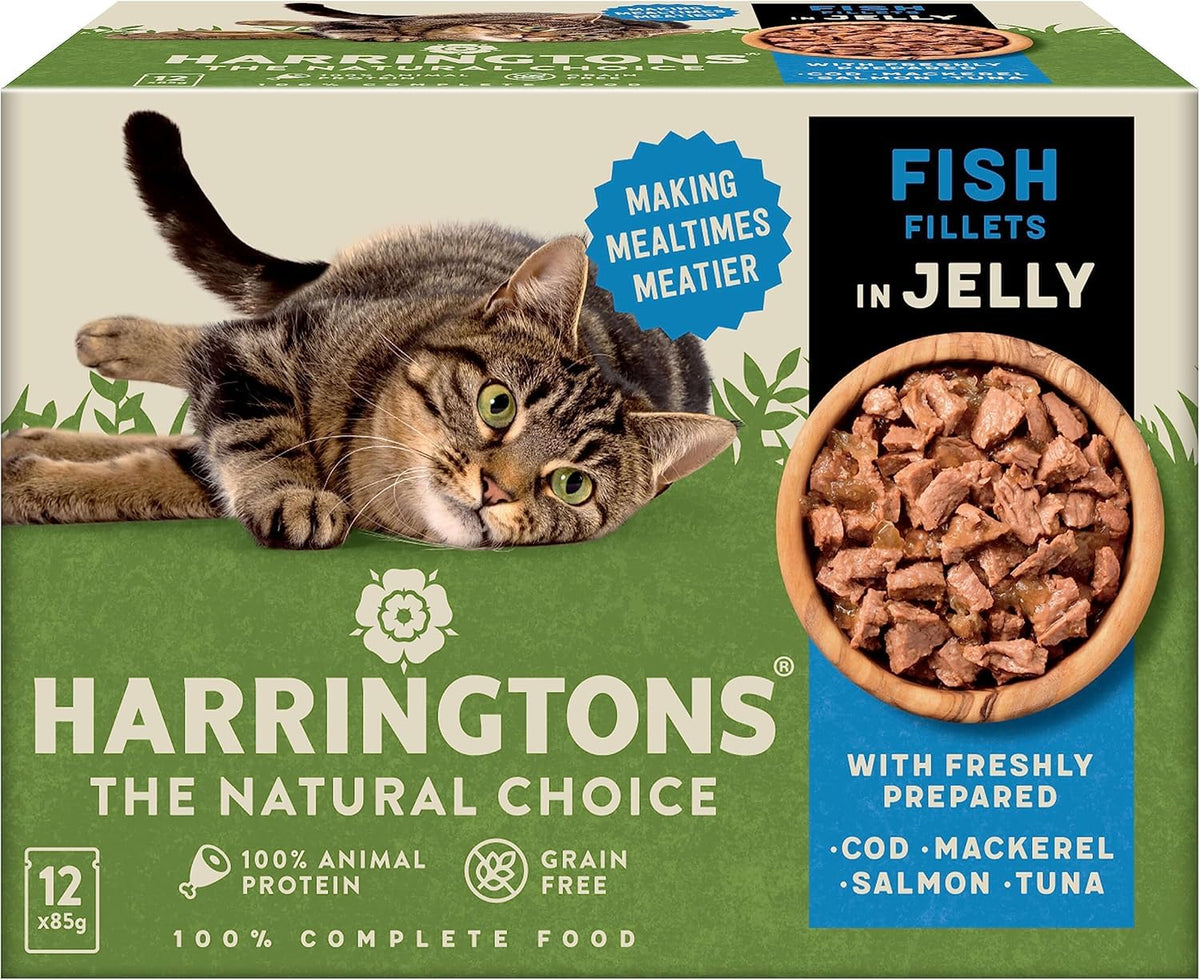 Harringtons Complete Wet Adult Cat Food Pouch Mixed in Jelly Pack 40x85g