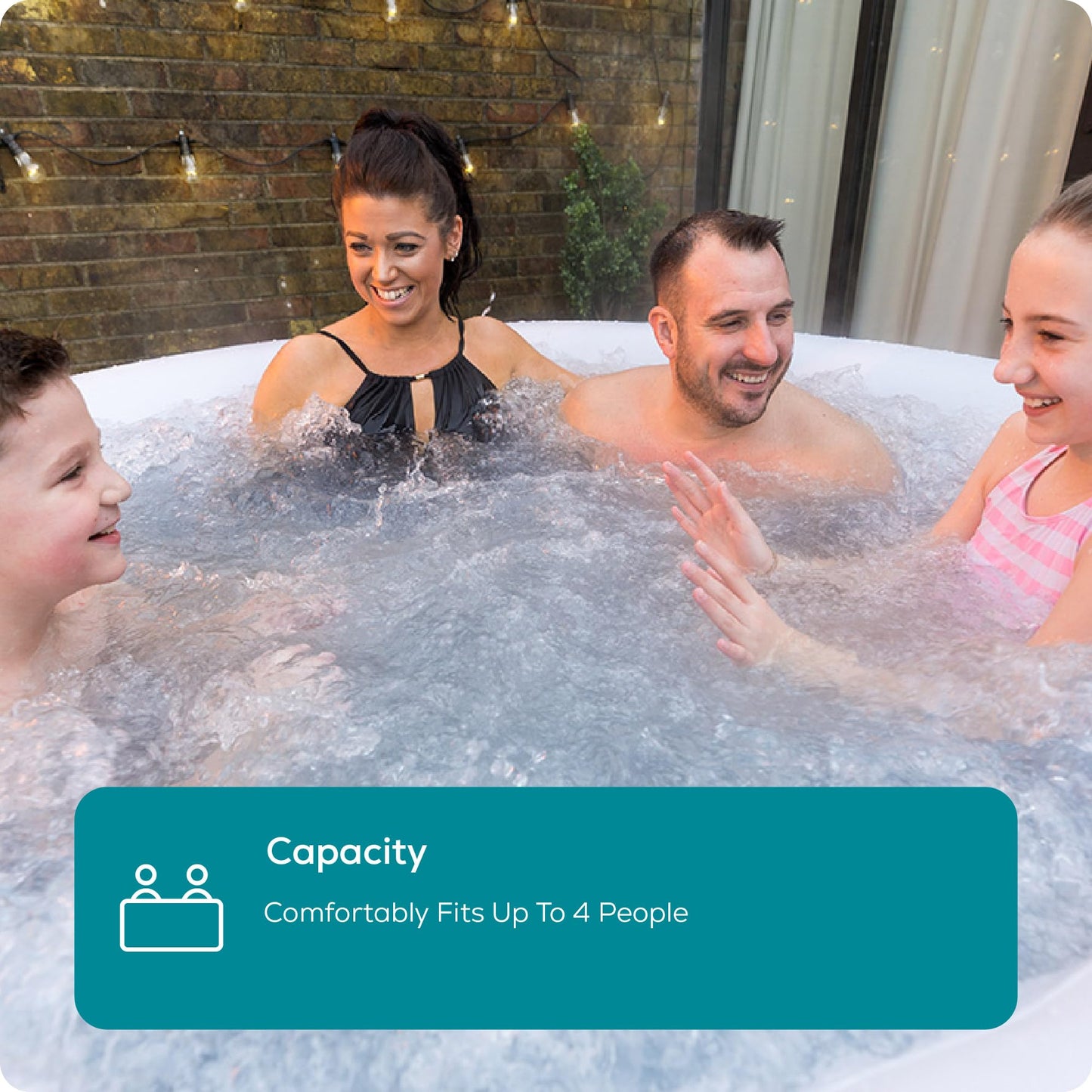 Lay-Z-Spa Boracay Smart Signature AirJet Inflatable Hot Tub with App-Control 2-4 person