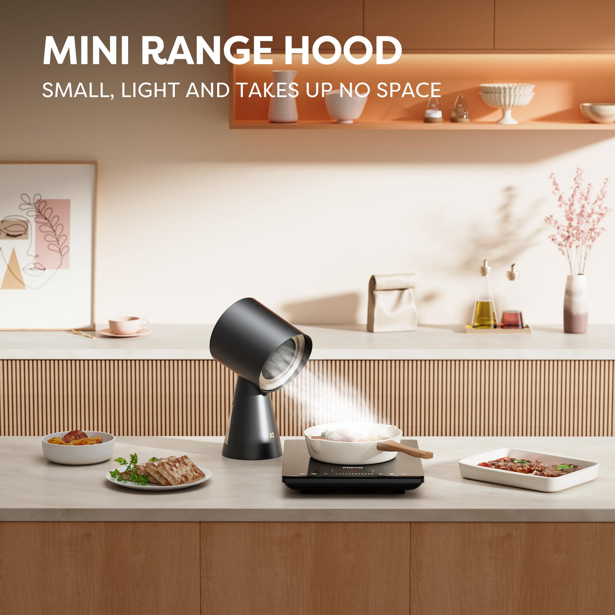 CIARRA CBPHW01 Portable Desktop Cooker Hood Recirculating 2 Speeds White