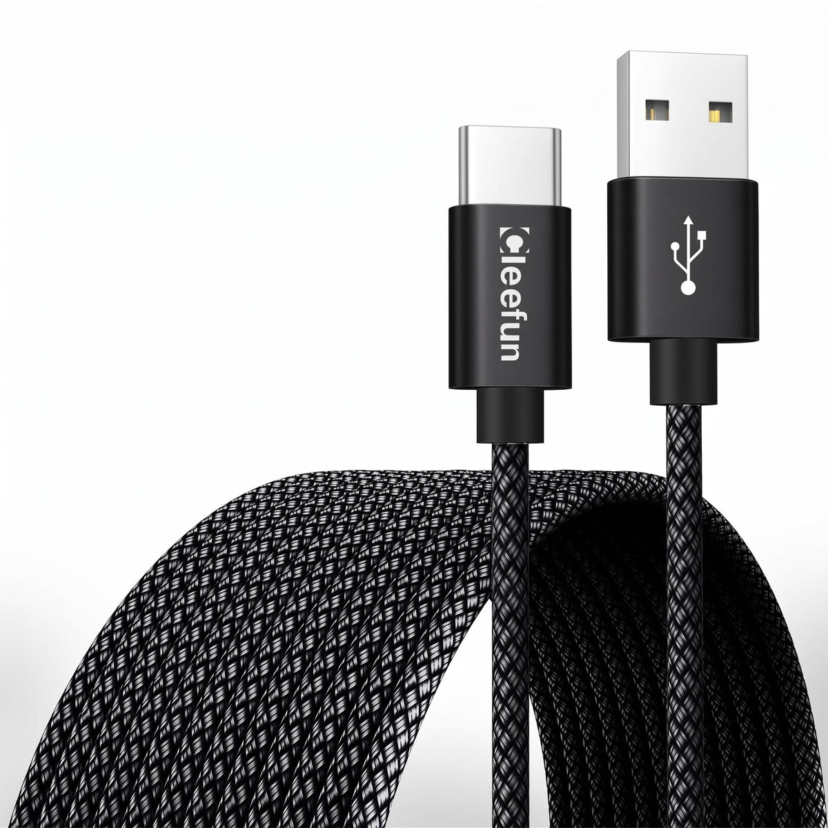 CLEEFUN 3M USB C Cable (2-Pack), Long PS5 Controller Charger Fast Charging
