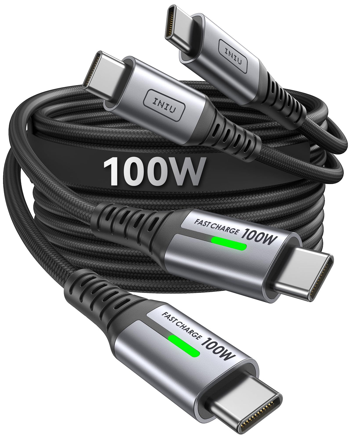 INIU USB C Cable, 2m 100W Fast Charging USB C to USB C Cable