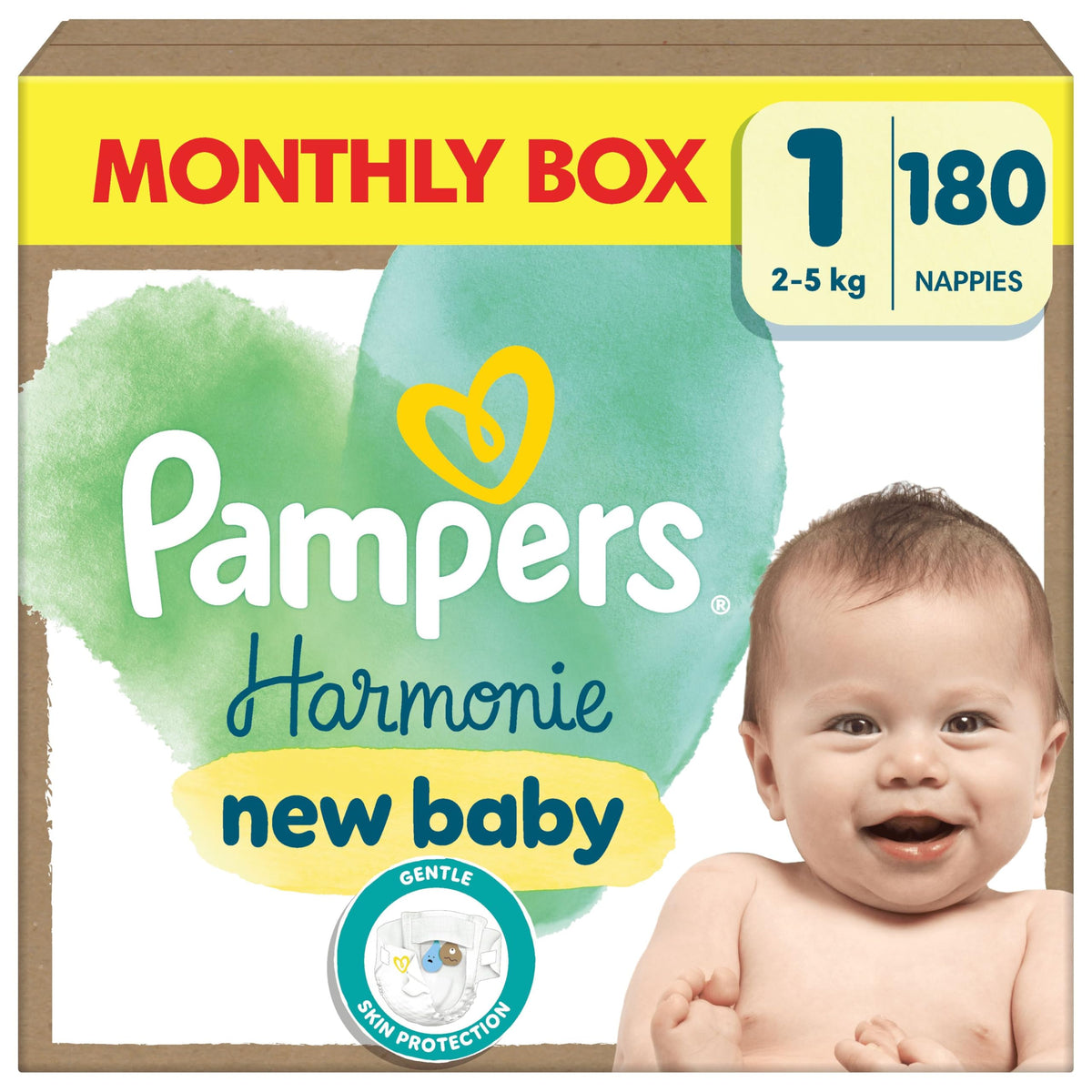 Pampers Baby Nappies Size 2 (4-8 kg / 9-18 lbs), Harmonie, 132 Count, Saving Pack, Baby Essentials for Newborn