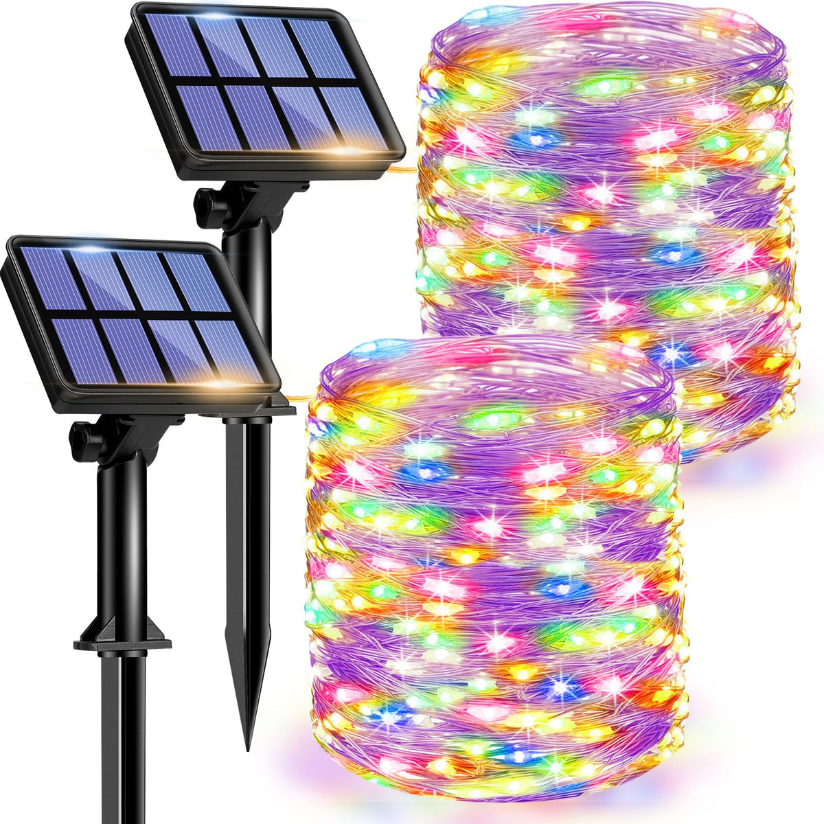 litogo 120 LED Solar String Lights Outdoor, 12M/40Ft 8 Modes Solars Garden Lights Waterproof Copper Wire Decorative Solar Fairy Lights for Patio, Gate, Yard, Trees, BBQ, Wedding, Party