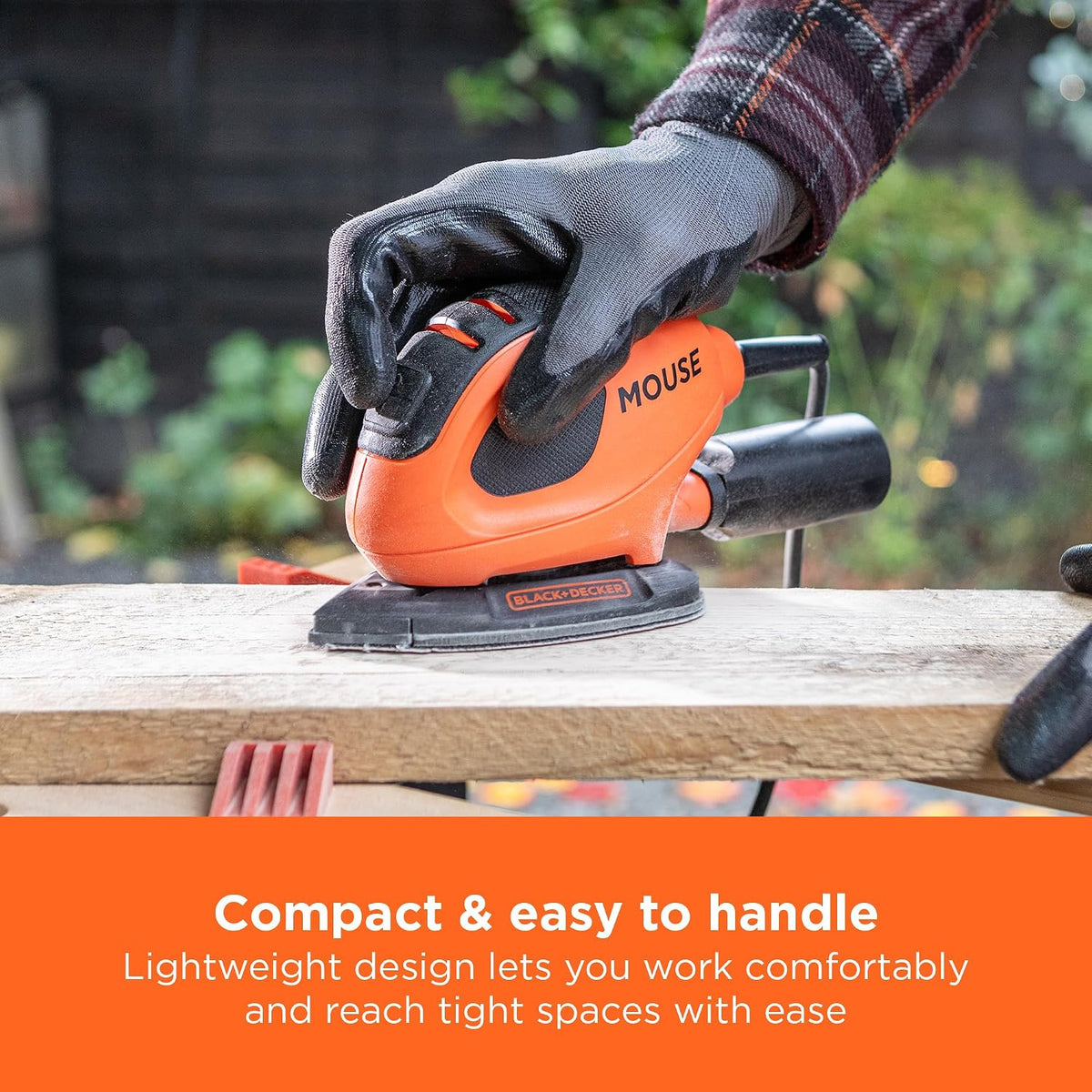 BLACK+DECKER Mouse 55W Compact Detail Sander, BEW230BC-GB