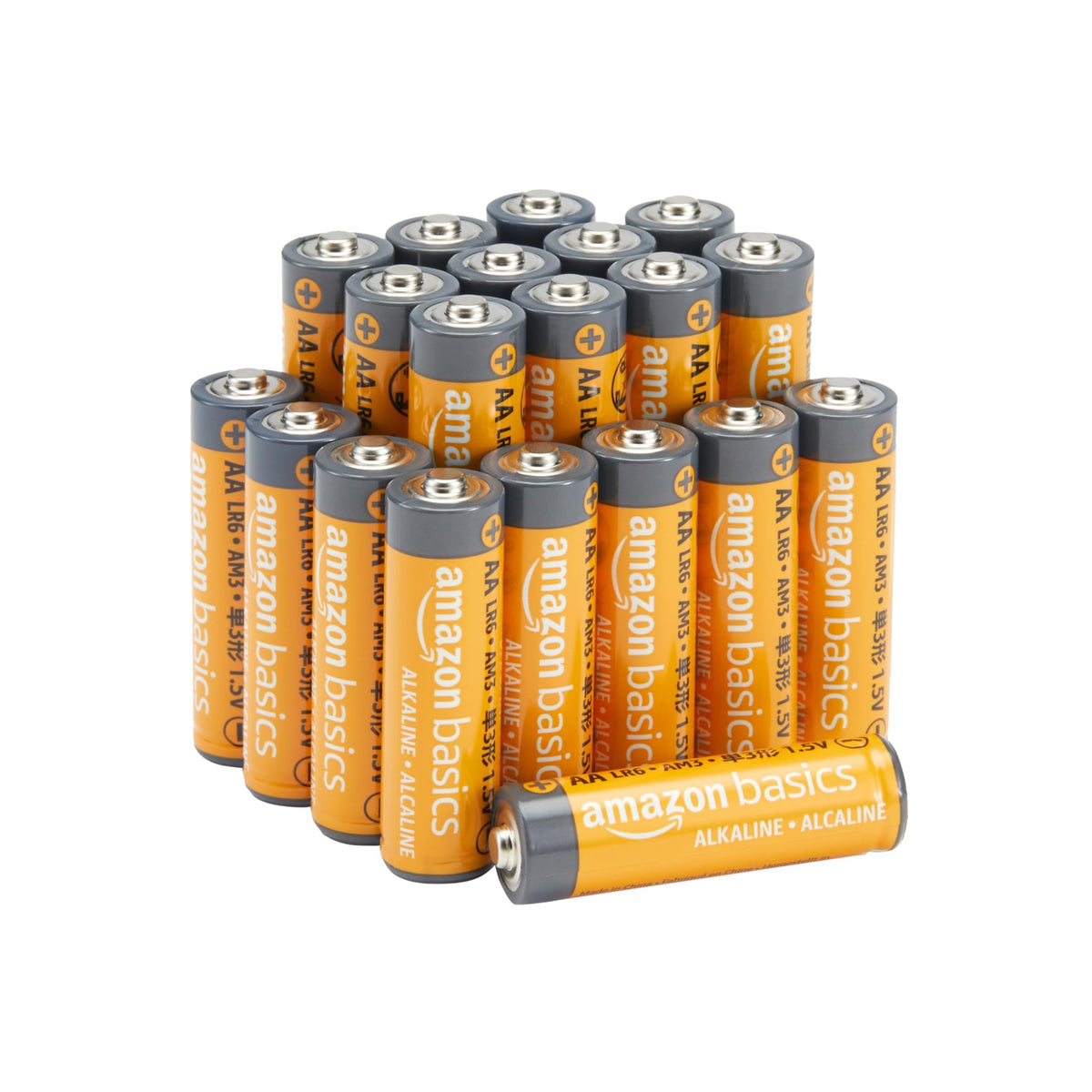 Amazon Basics 100-Pack AA Alkaline High-Performance Batteries, 1.5 Volt, 10-Year Shelf Life
