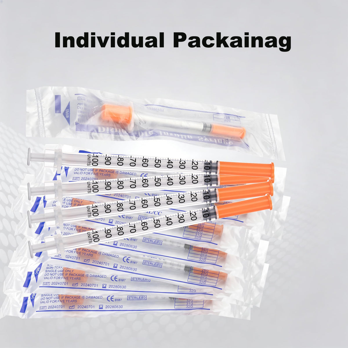 20 Pack 1 mL Precision Plastic Measuring and Dispensing Tools, 29G 8 mm, Individually Packaged, Multipurpose Liquid Transfer and Measurement
