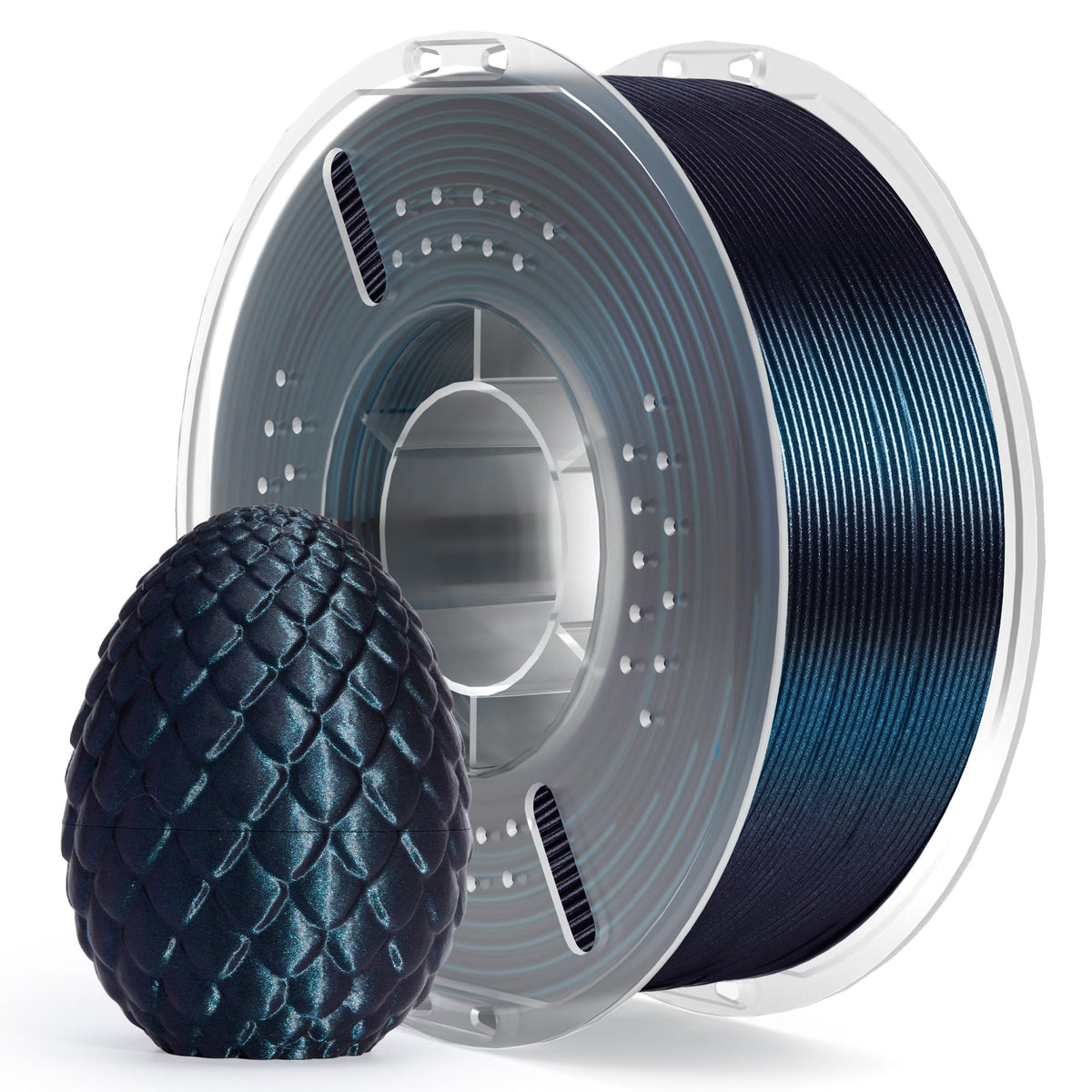 ELEGOO Silk PLA Filament 1.75mm Blue Purple 1KG, Shiny Dual Colours 3D Filament Dimensional Accuracy +/- 0.05mm, 1kg Spool(2.2lbs) Fits for Most FDM 3D Printers