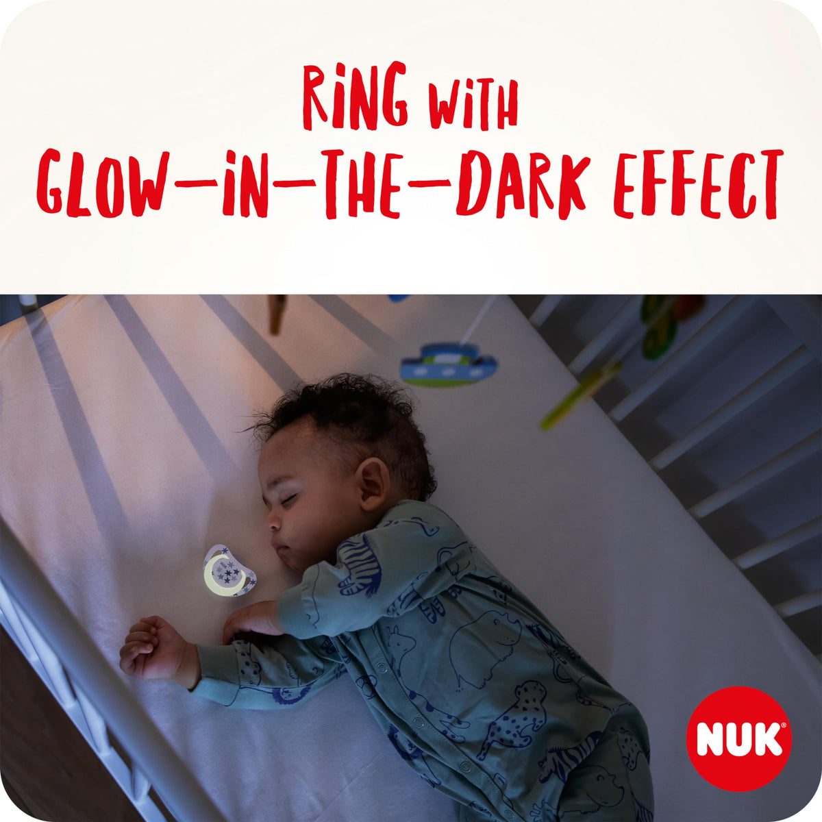 NUK First Choice Baby Dummies | 18-36 Months | Orthodontic Soothers | Soothes 99% of Babies** | Red | 4 Count