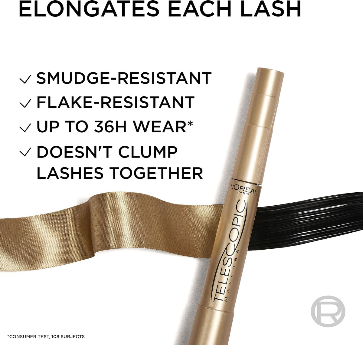 L'Oréal Paris Black Mascara, Telescopic Original Mascara in shade Black