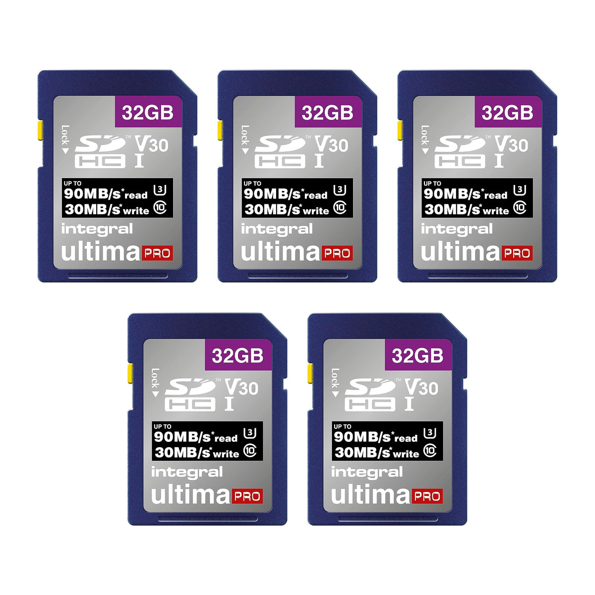 Integral 64GB SD Card 4K Ultra-HD Video High Speed SDXC V30 UHS-I U3 Class 10 Memory Card up to 100MB/s, Color May Vary