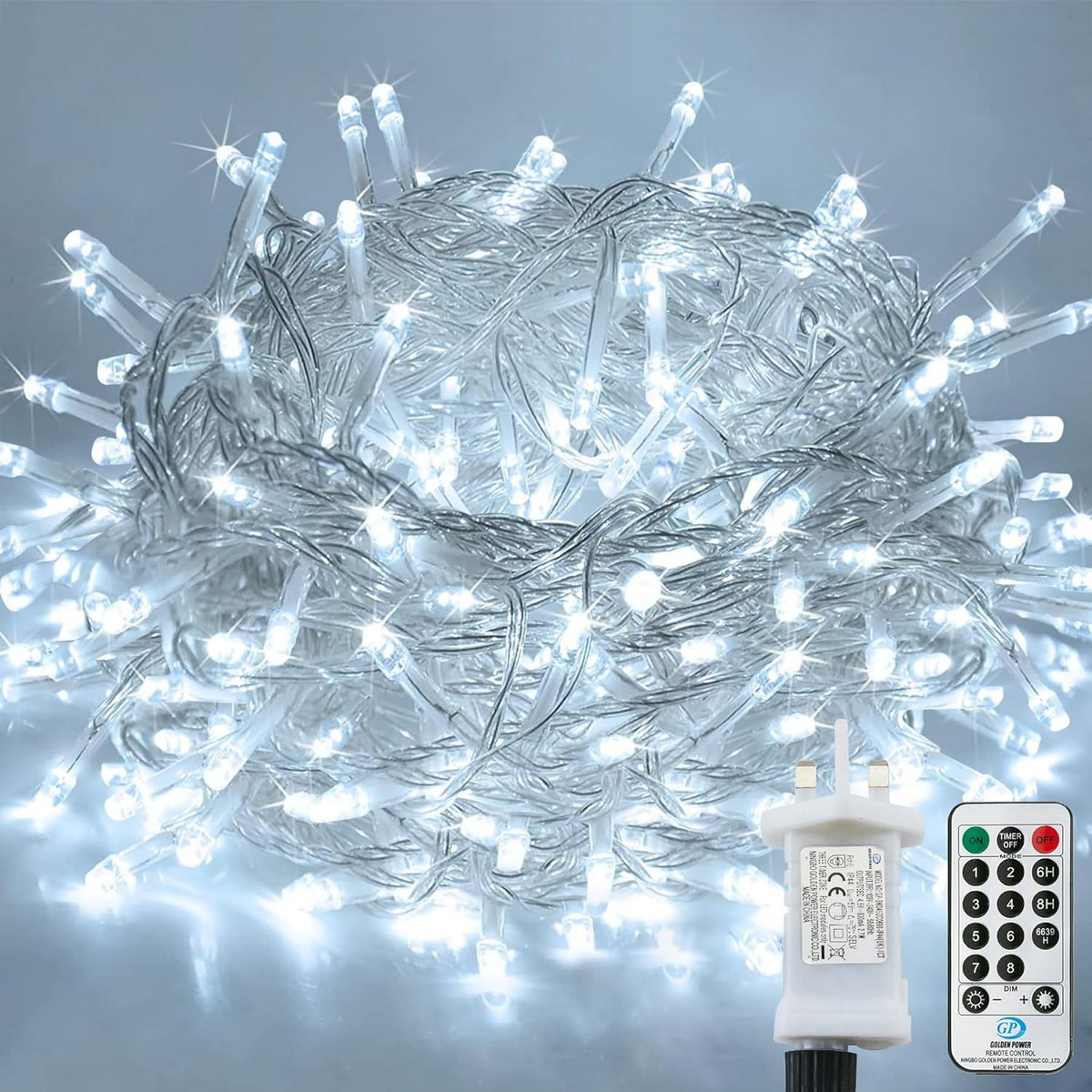 LITYBY Fairy Lights Plug in Waterproof,120LED String Lights Main Powered