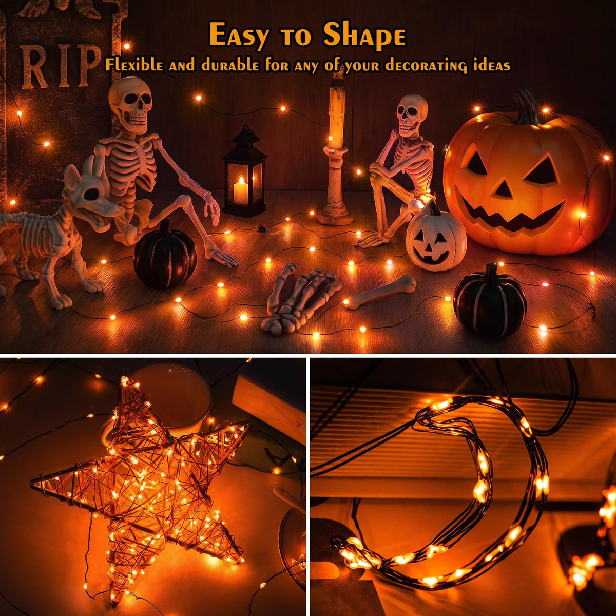 btfarm 12 Pack 3 Modes Fairy Lights Battery Operated, 2M 20LED String Light