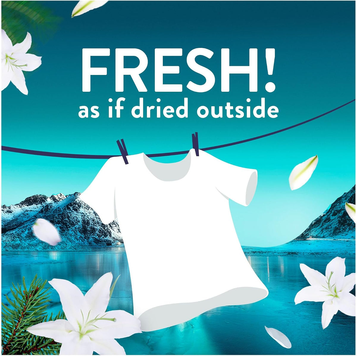 Lenor Outdoorable Fabric Conditioner 424 Washes (8x53), 8x742ml, Northern Solstice - Ultra Concentrated Freshness