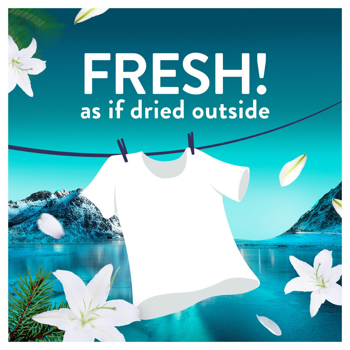Lenor Outdoorable Fabric Conditioner 424 Washes (8x53), 8x742ml, Northern Solstice - Ultra Concentrated Freshness