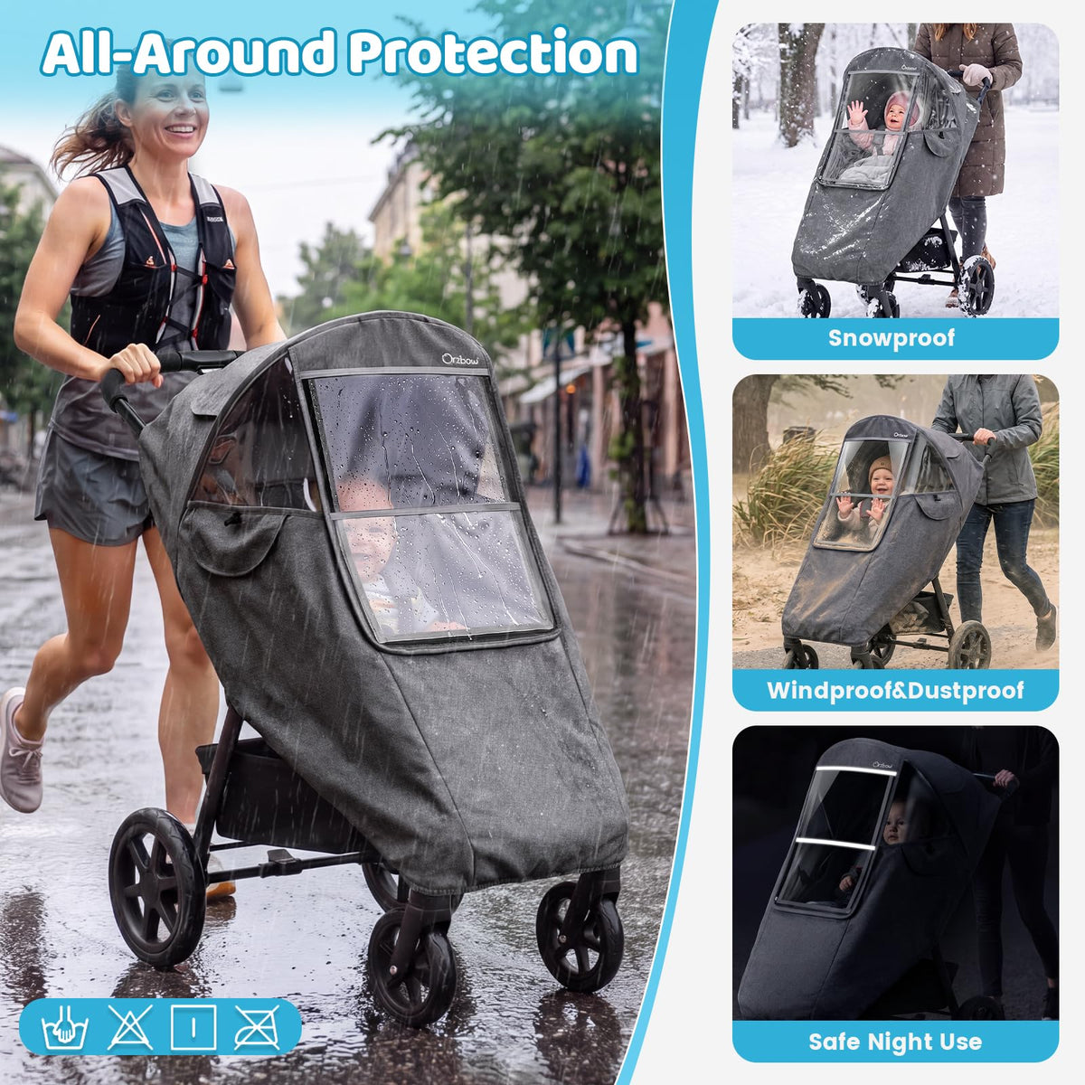 Orzbow Universal Rain Cover, Easy Access Door