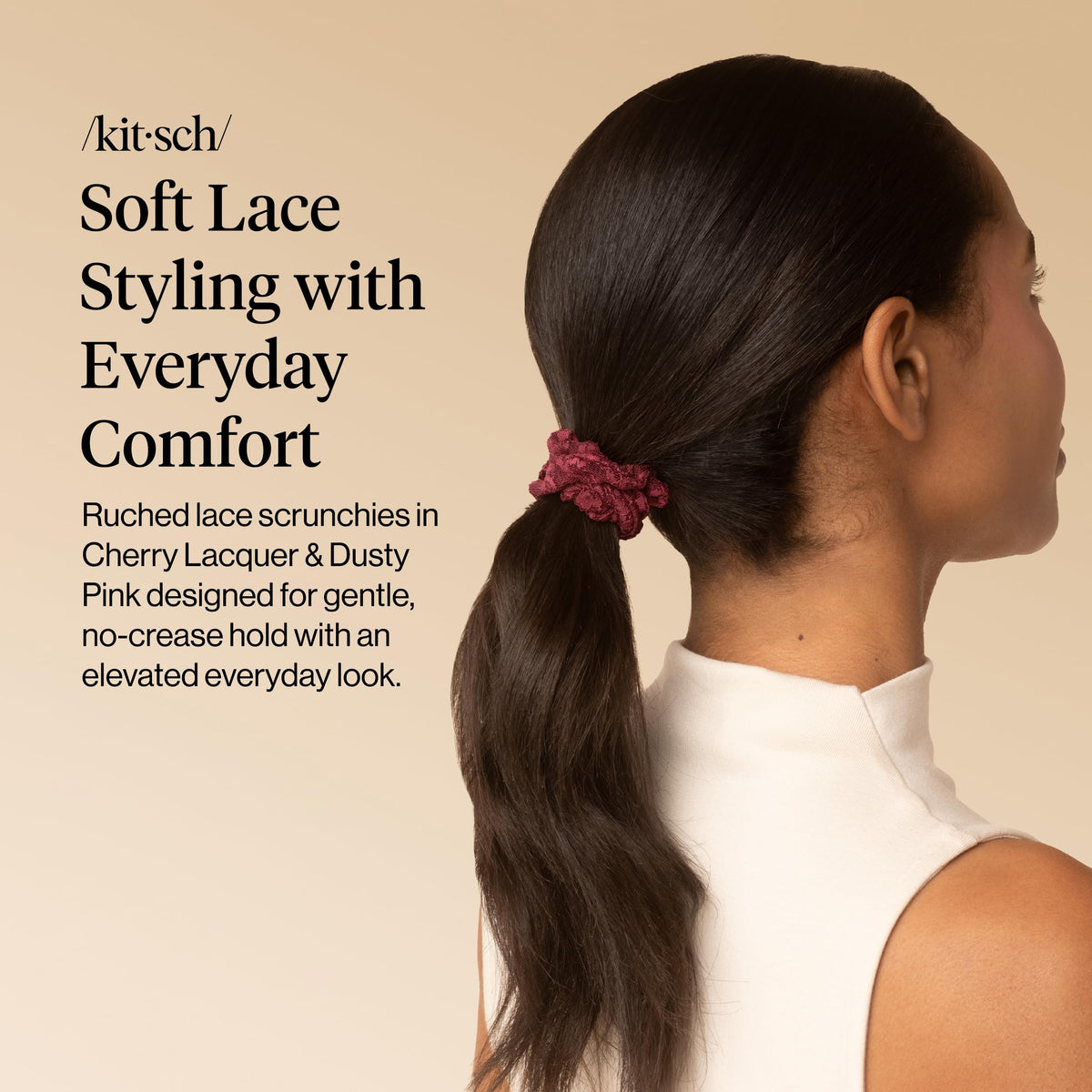 Kitsch Satin Scrunchies for Women 3pcs - Garden Bouquet