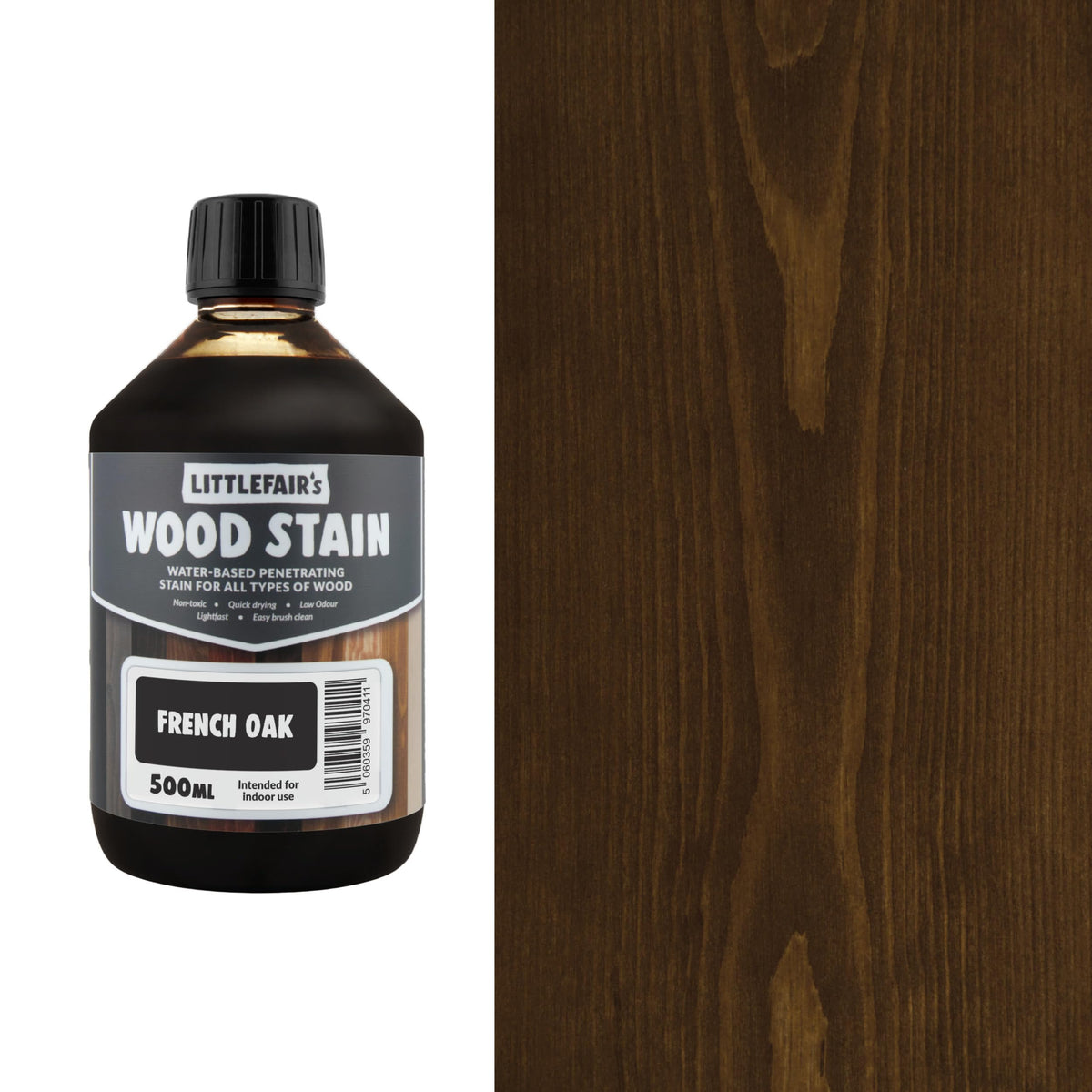 Littlefair's Wood Stain Water-Based - (Very Red Mahogany) – Non-Toxic, Eco-Friendly & Quick Drying - Easy-to-Apply, Concentrated Formula for All Wood Types – 15ml Tester Pot
