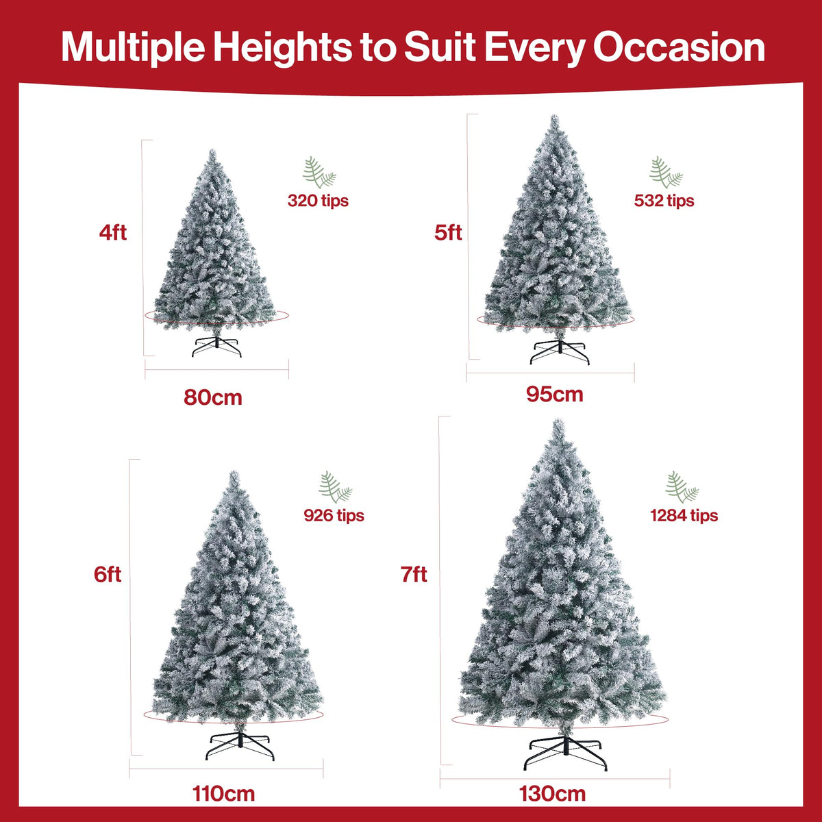 7ft Premium Christmas Tree 1432 Branch Tips Green Xmas Trees Bushy Artificial Christmas Tree Pine Tree with Metal Stand Easy to Assemble Realistic Spruce Branches Christmas Tree for Indoor and Outdoor