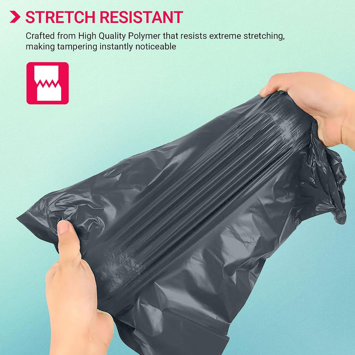 125 Mixed Grey Parcel Bags, Tamper-Proof Strong Postal Packaging Bags for Shipping, Mailing & Delivery, 5 Sizes Small to Large, 25 Each