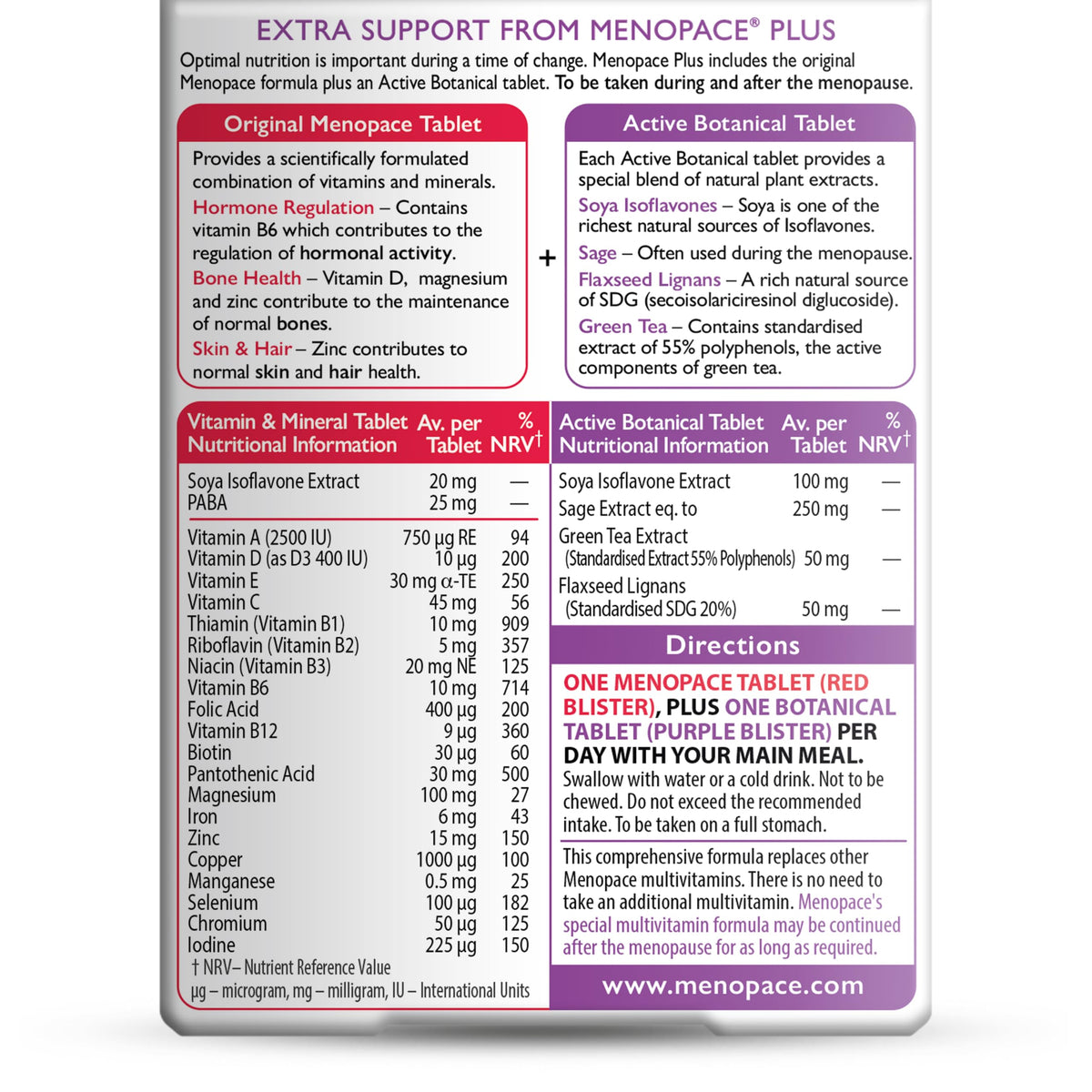 Menopace Original by Vitabiotics - 90-Day Menopause & Perimenopause Vitamin Supplement Tablets - UK's No.1 Menopause Supplement Brand