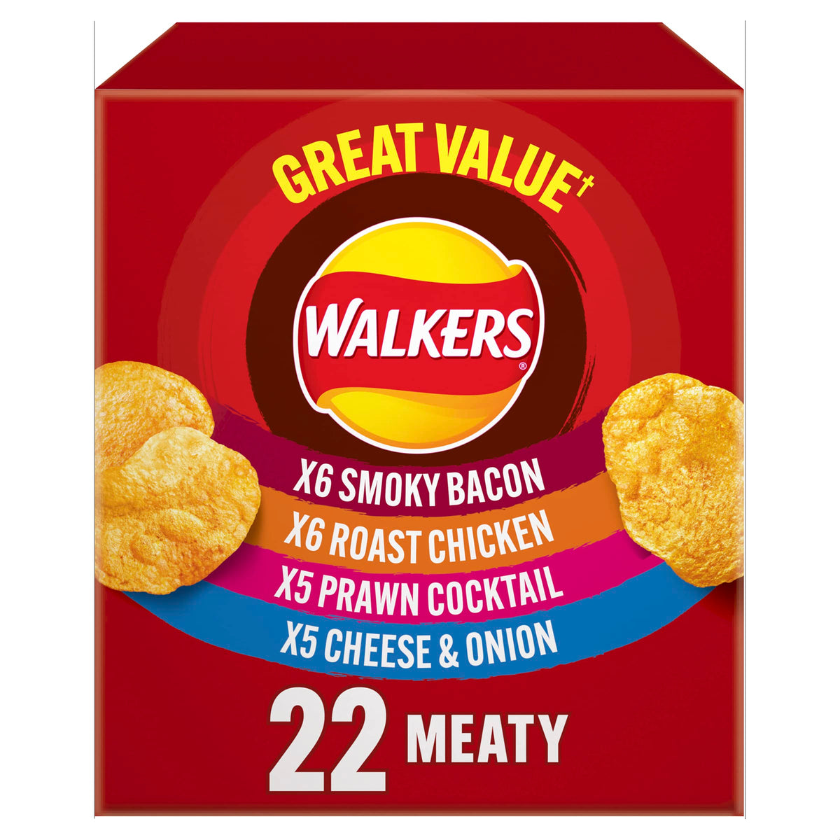 Walkers Baked Snacks Sea Salt 6 x 22g