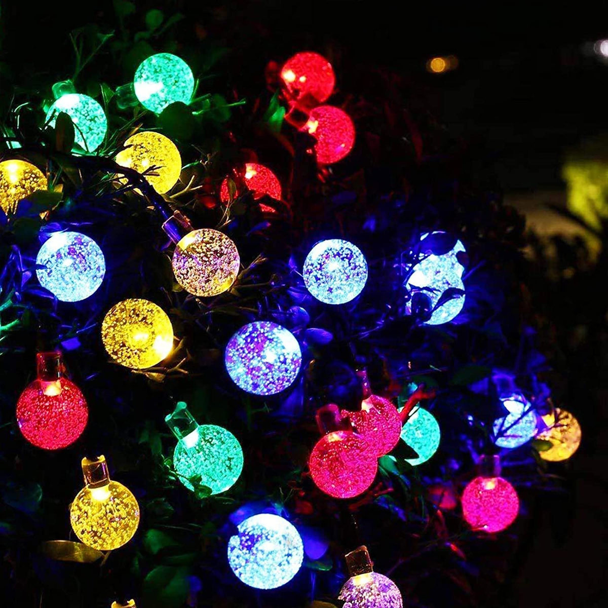 Lezonic Solar String Lights Outdoor, 50LED 7M/23Ft Solar Fairy Lights