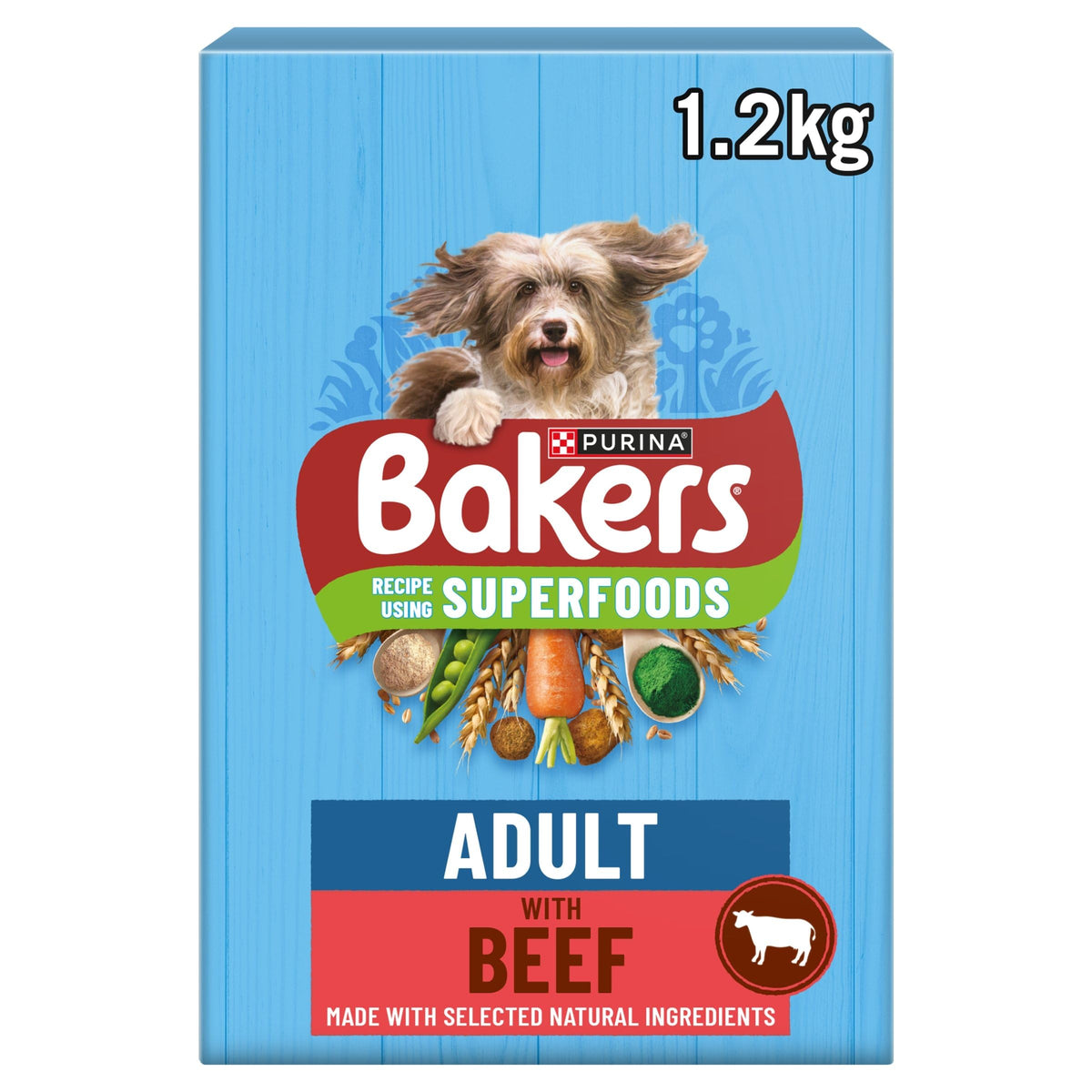 BAKERS Superfoods Small Dog Adult Dry Dog Food Chicken 1.1kg (Pack of 5)