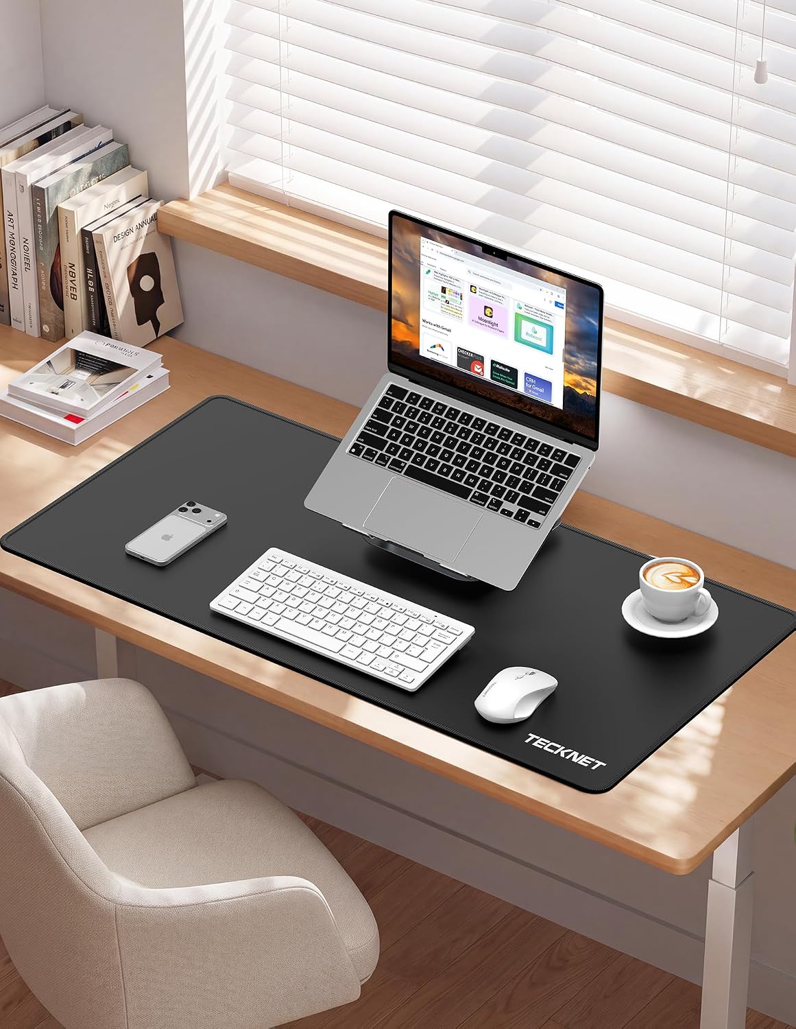TECKNET Gaming Mouse Mat, 900x400x3mm Large Mouse Pad - Black