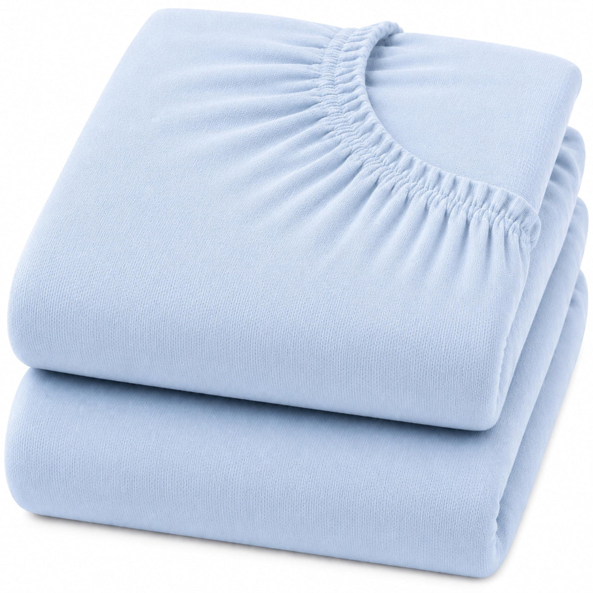 Dudu N Girlie Bedside Crib Sheets 85x51cm – Pink, 2 Pack, Soft Jersey Cotton Fitted Bedding for Co Sleeper & Baby Cribs