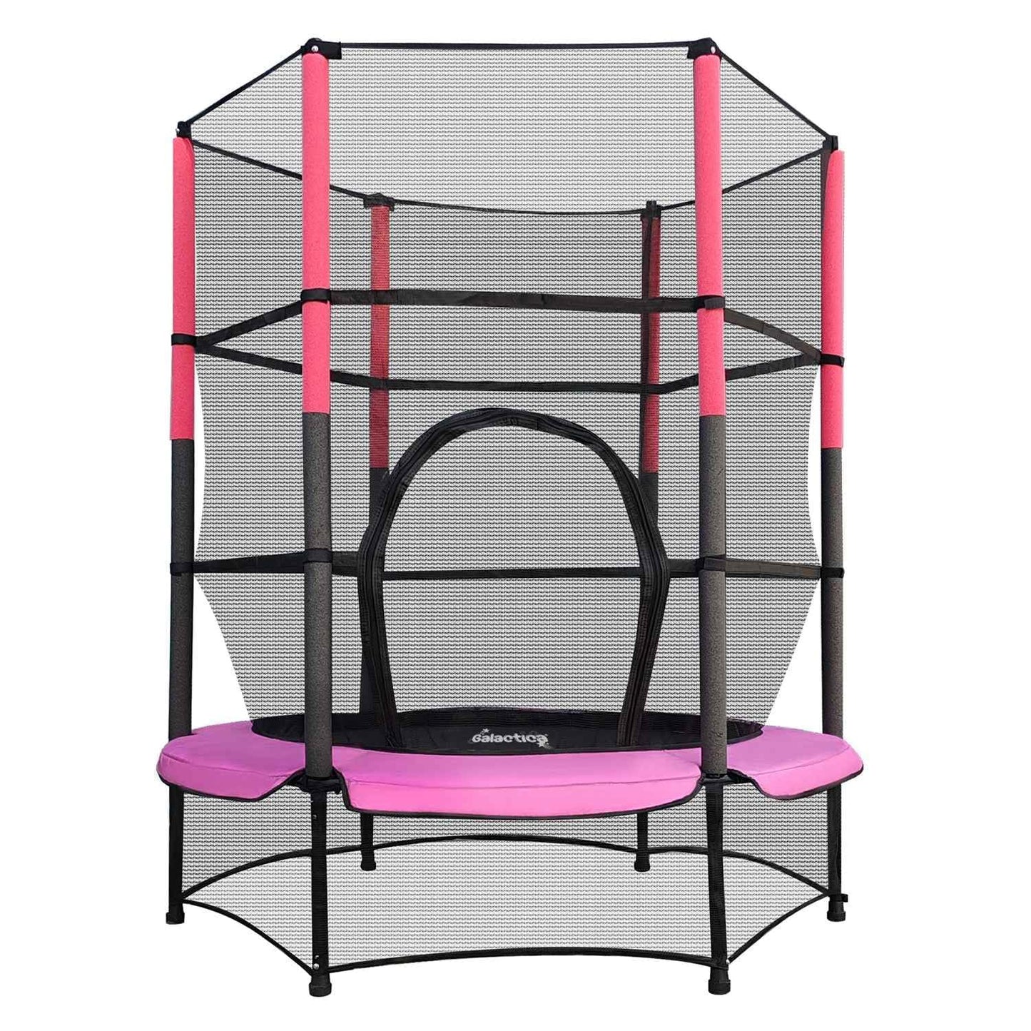 GALACTICA 55" Kids Mini Trampoline with Safety Enclosure Net — Max 25 kg | 4 Colours