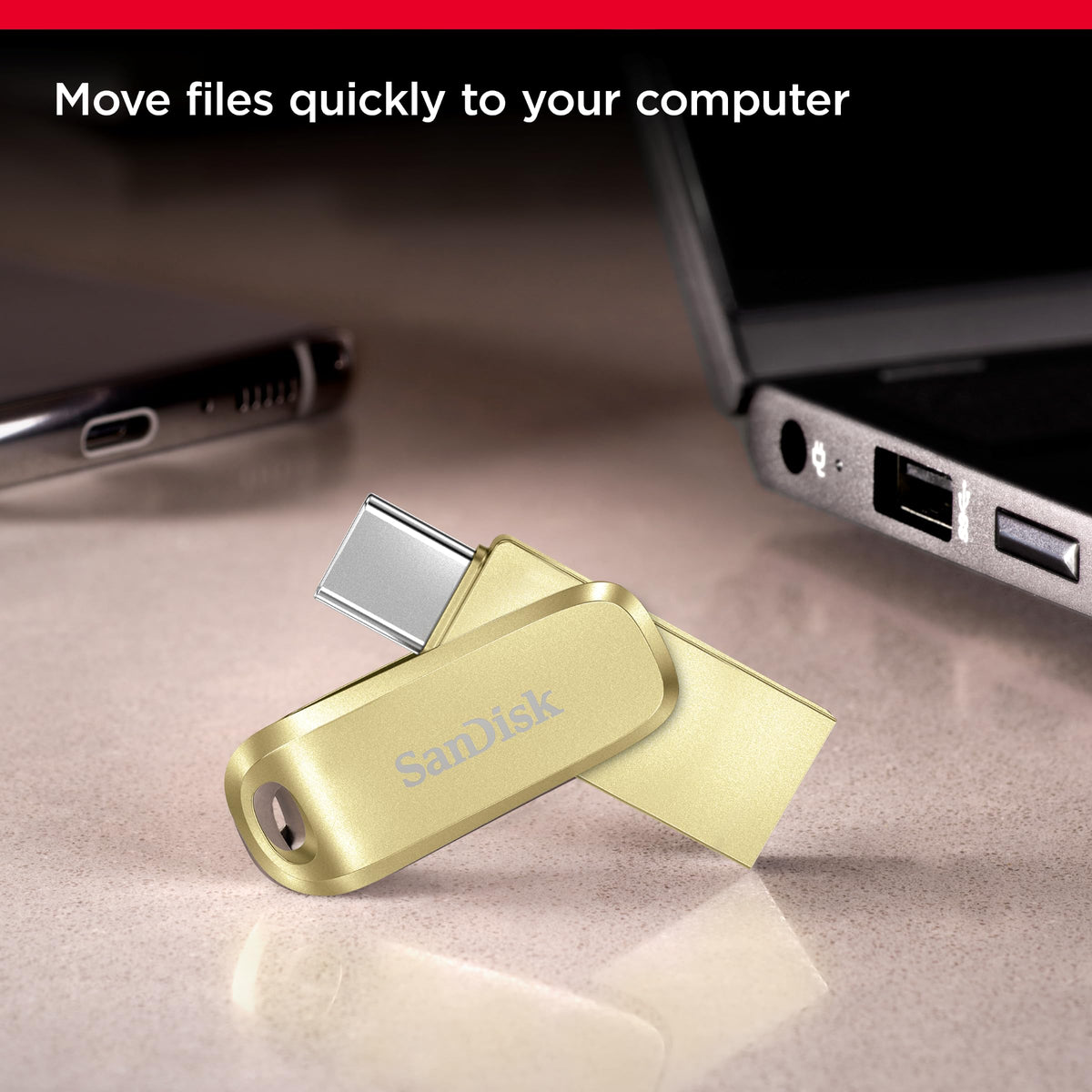 SANDISK Ultra Dual Drive Go 128GB, USB-C & USB-A, Up to 400MB/s Read Speeds