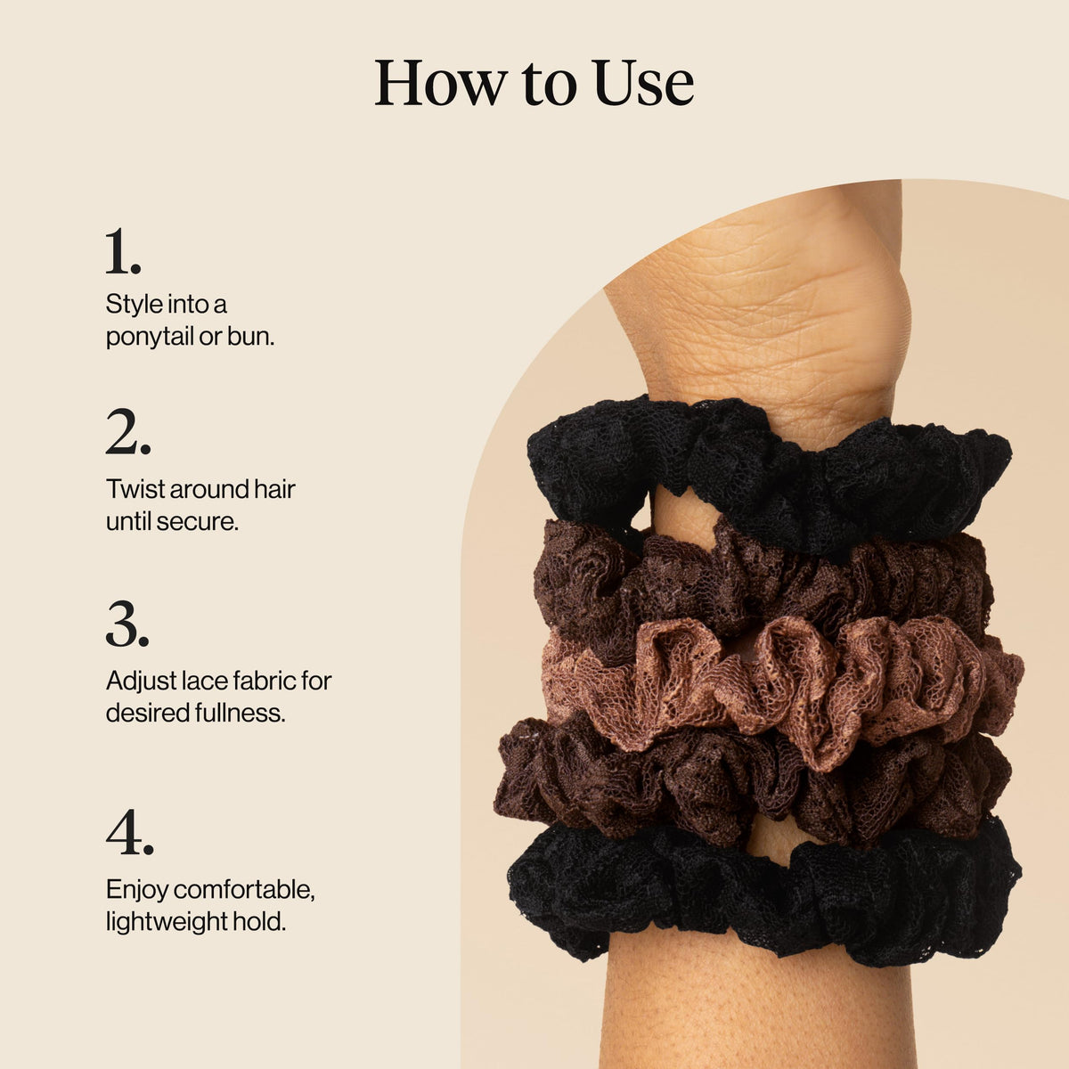 Kitsch Satin Scrunchies for Women 3pcs - Garden Bouquet