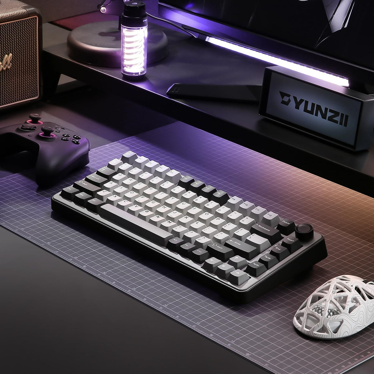 YUNZII B75 PRO 75% Wireless Mechanical Keyboard (Black Heart,Cocoa Switch)