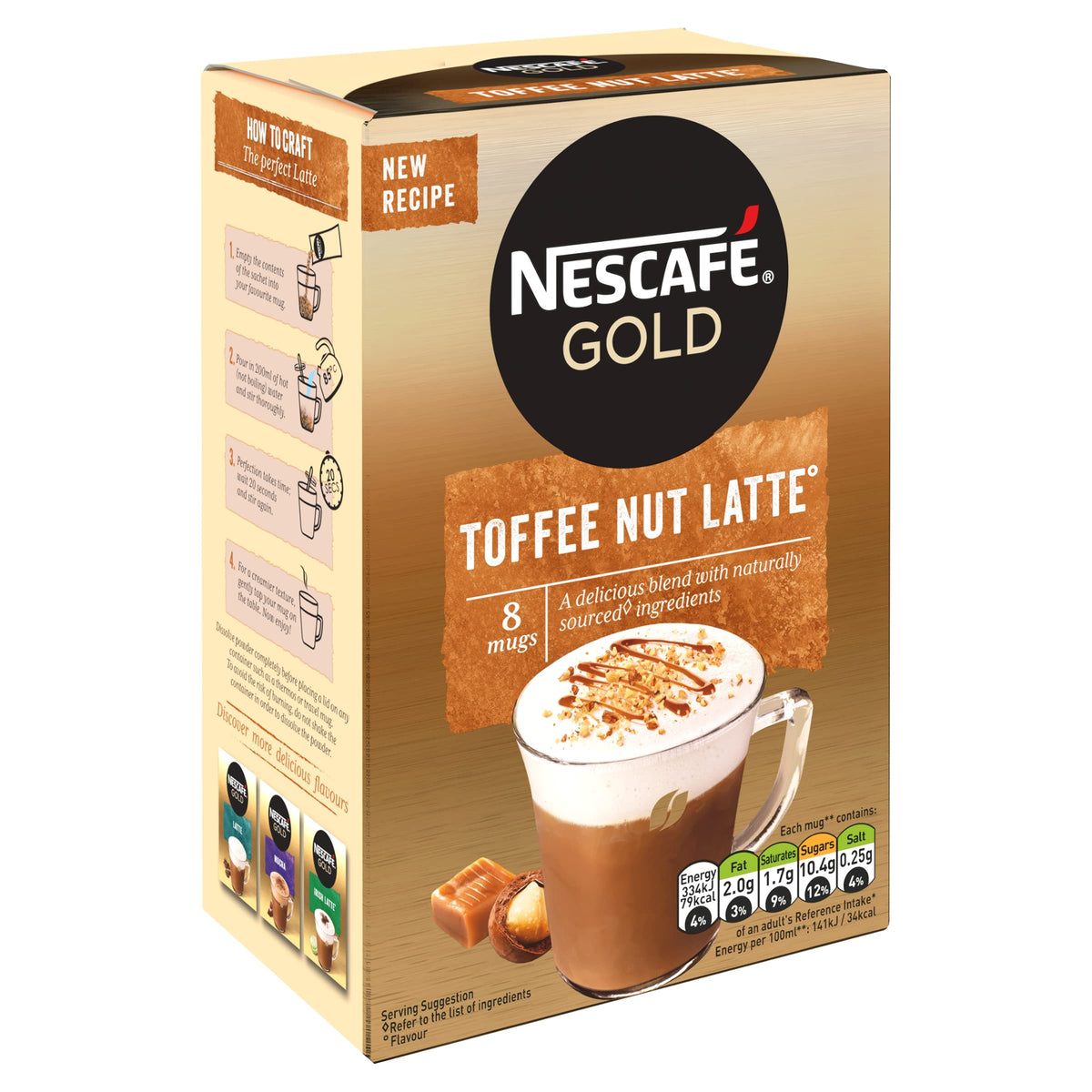 NESCAFÉ Latte Instant Coffee Sachets - 72 x 18g