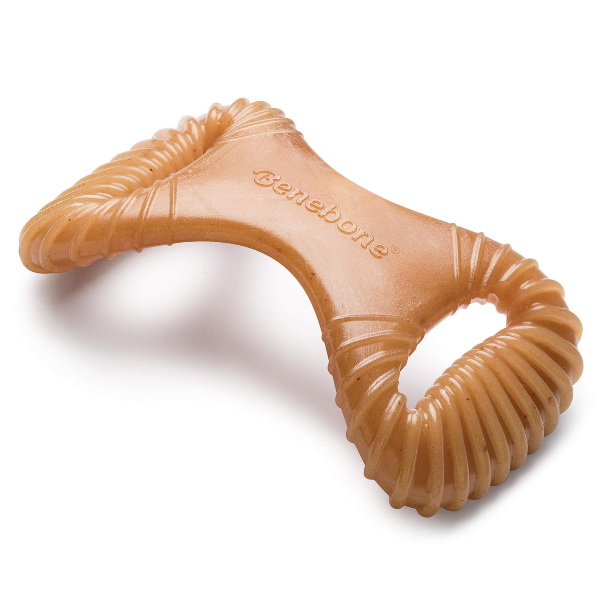 Benebone Wishbone Dog Chew Toy for Aggressive Chewers, Real Bacon, Medium