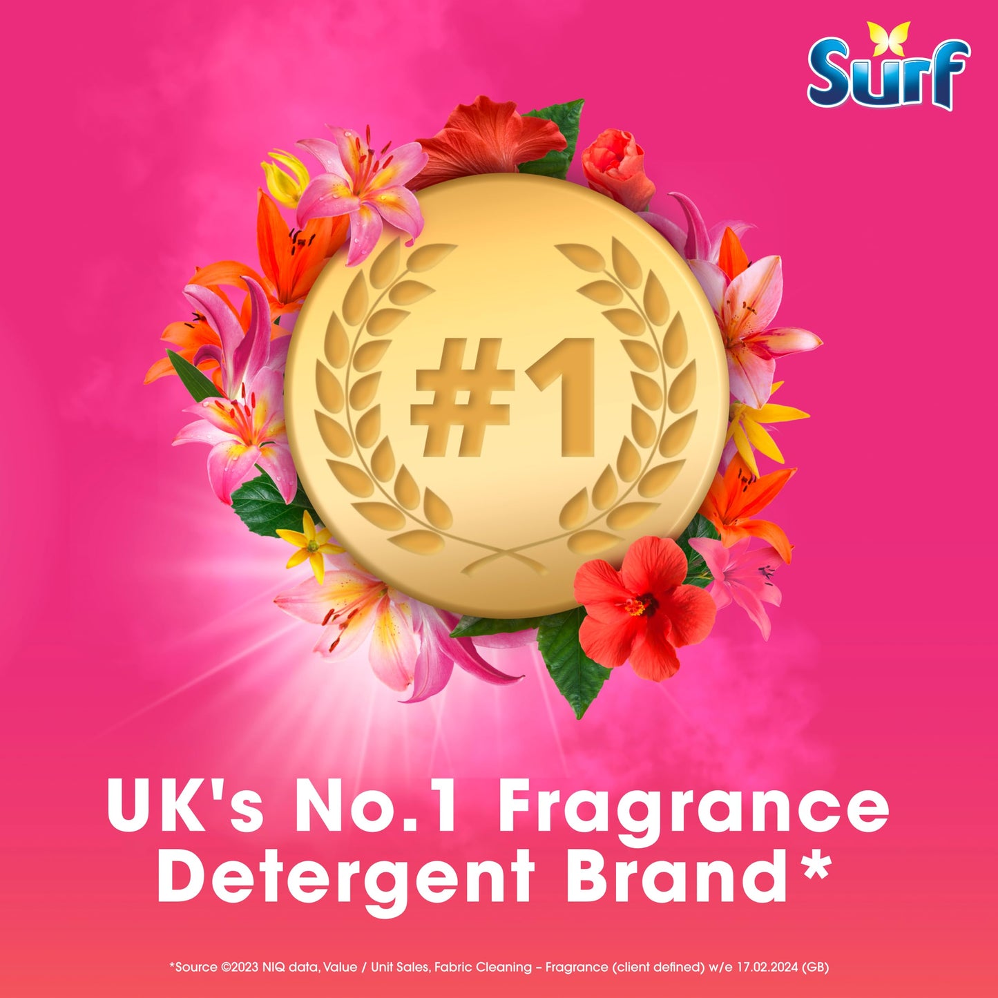 Surf Tropical Lily Washing Powder joy-infused fragrance with natural essential oil lasting up to 12 hours in wear for brilliantly clean laundry every time 75 washes 3.75 kg