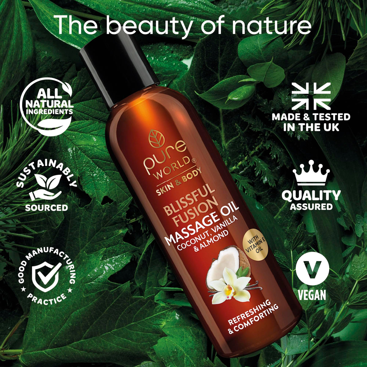Pure World Natural Castor Oil 250ML Cold & Freshly Pressed 100% Pure and Undiluted Hexane Free Nourish Your Skin and Hair Eyebrows, Nails, Beard, Hair, Eyelash Growth Food Grade