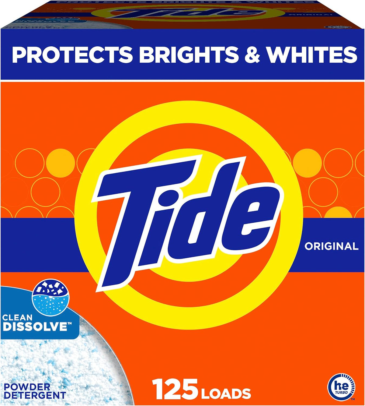 Tide Original HE Turbo Powder Laundry Detergent, 113 Loads, 143 Oz