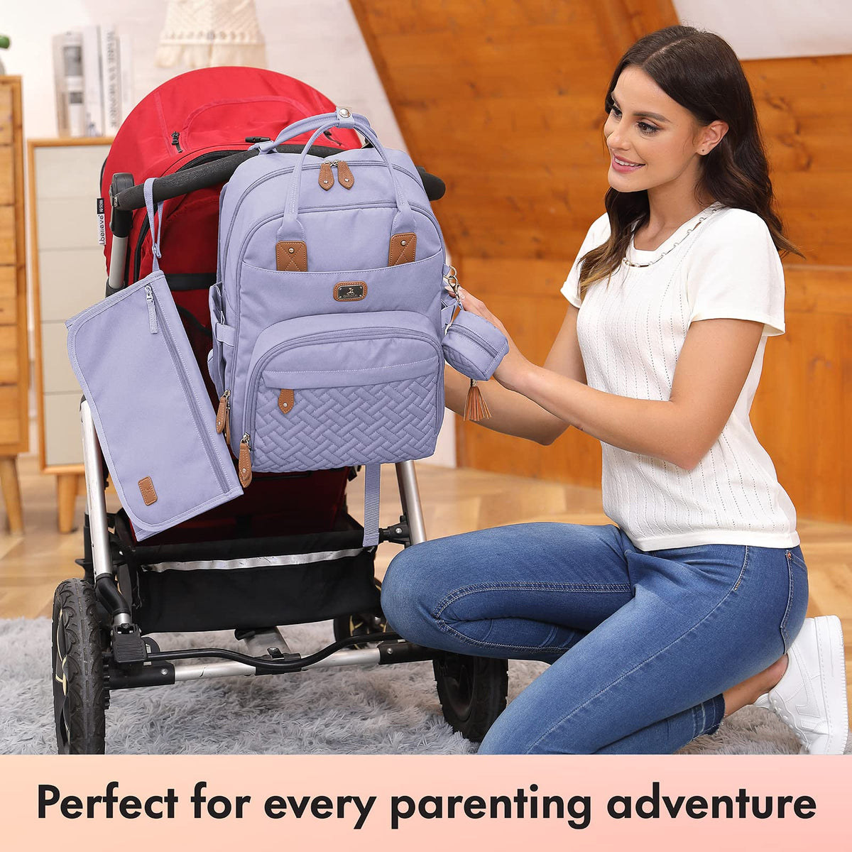 Dikaslon Baby Changing Bags Backpack, Large Baby Bag, 19 Pockets, Outdoors