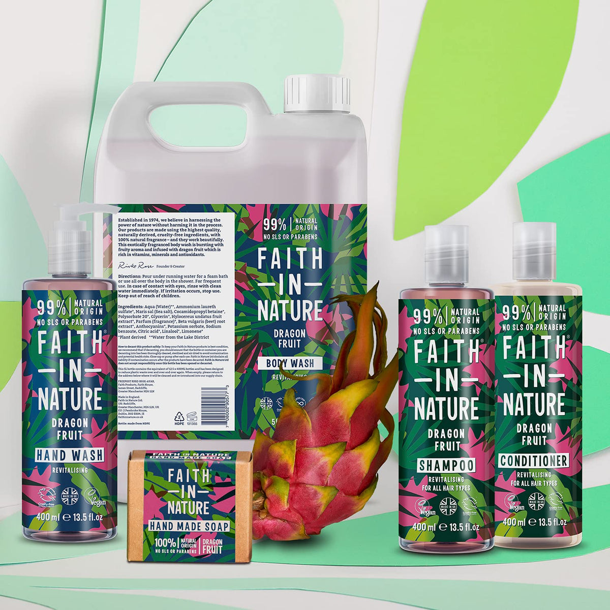 Faith In Nature Natural Aloe Vera and Tea Tree Hand Wash, Nourishing, Vegan and Cruelty Free, No SLS or Parabens, 400 ml