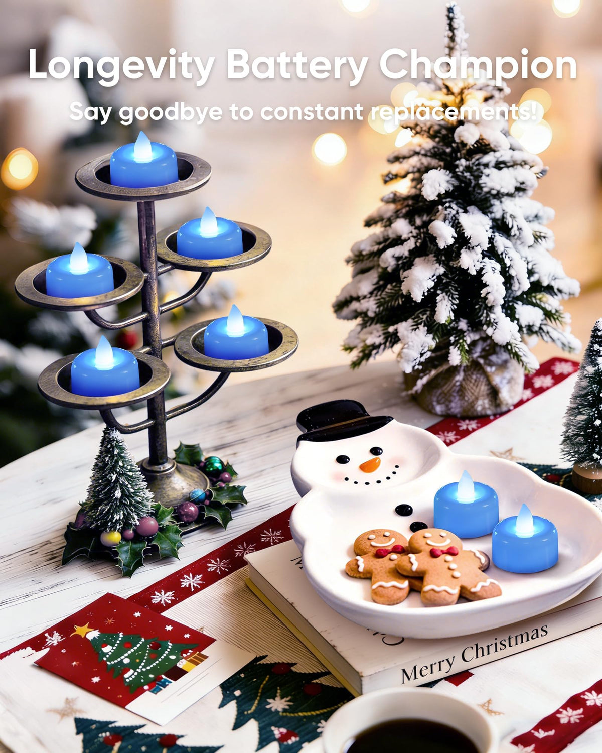 AMAGIC 24 Pack Battery Operated Flameless LED Tea Lights Candles Electric