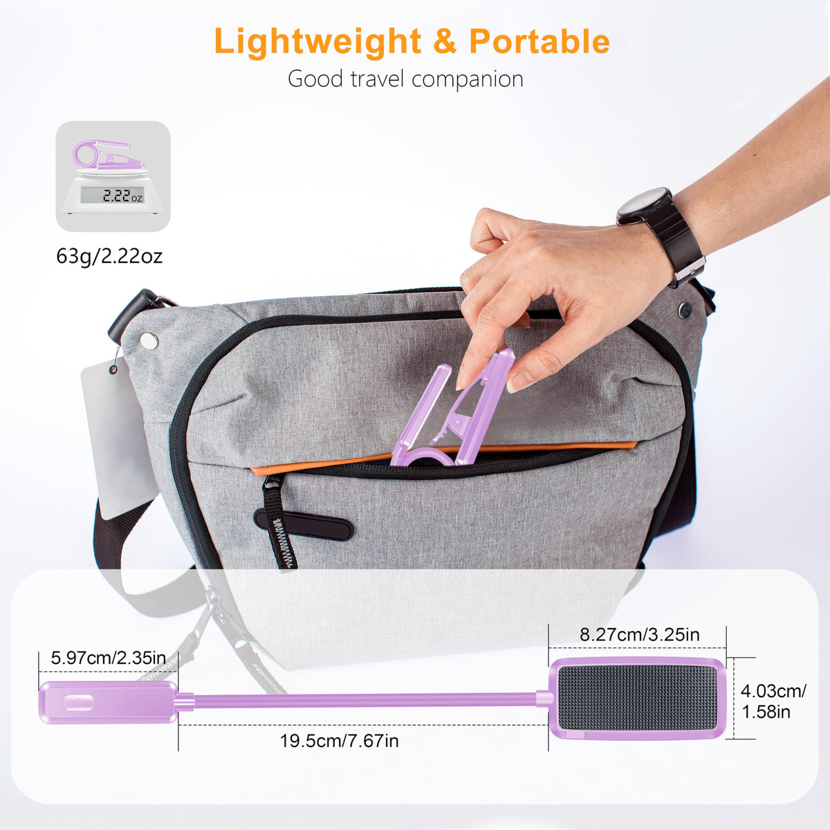 Gritin 9 LED Rechargeable Book Light for Reading in Bed-Stepless Dimming