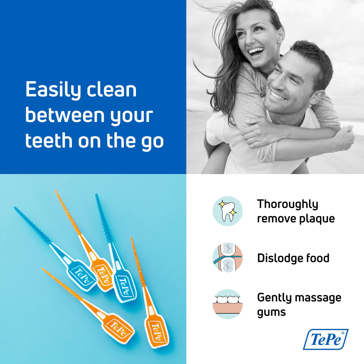 TePe EasyPick Toothpicks, Orange, ISO XS-S, 36pcs, Travel Case Included